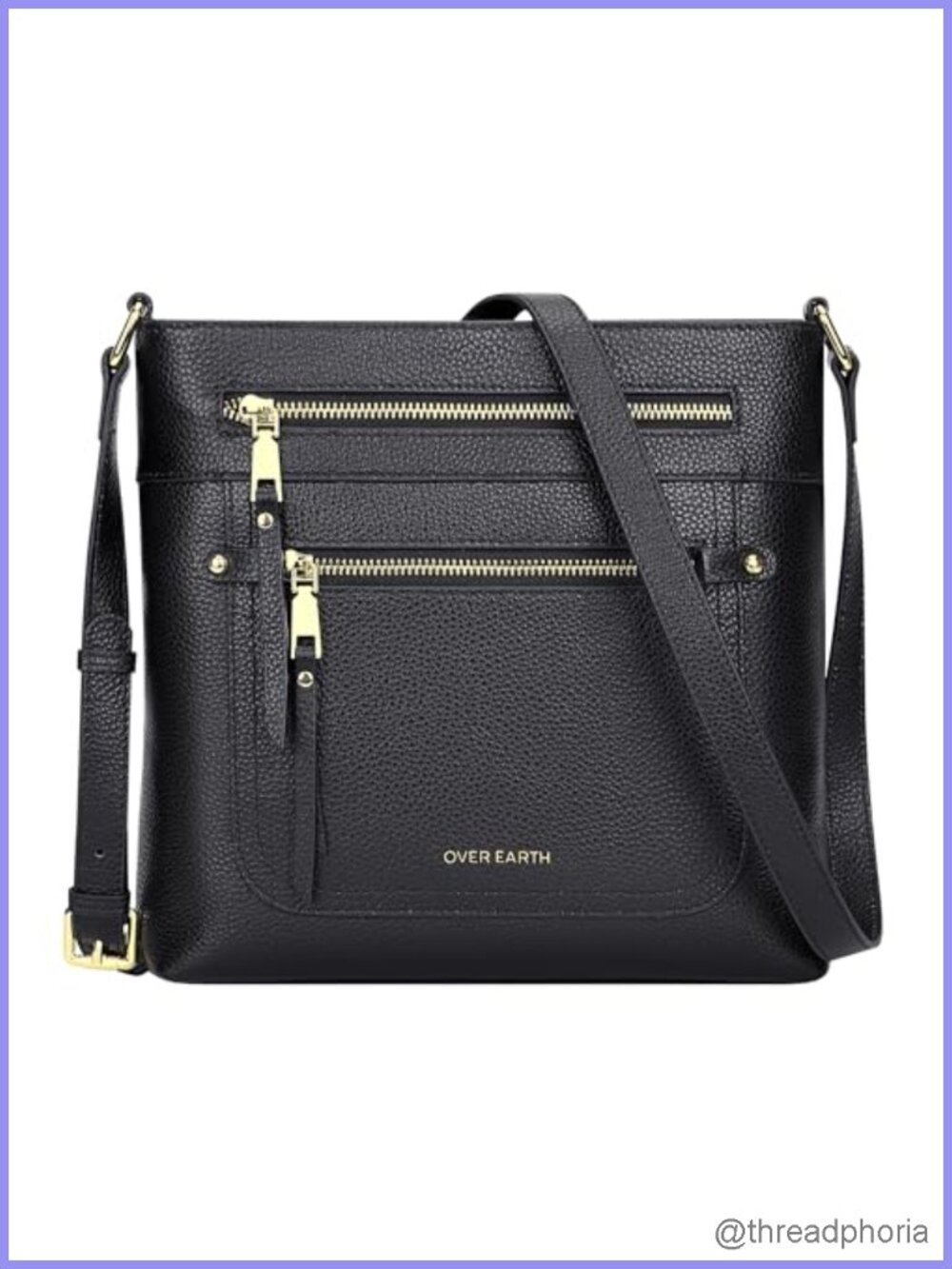 Genuine Leather Crossbody Bag with Multiple Pockets for Women
